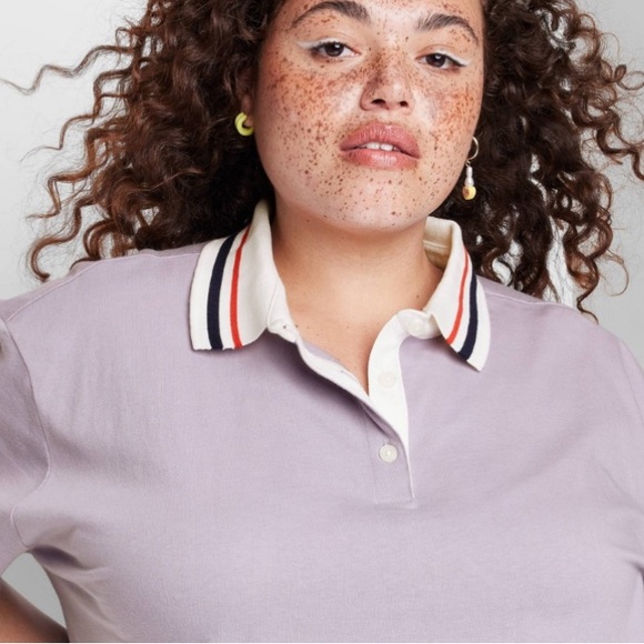 Women's Plus Size Short Sleeve Rugby Shirt - Wild Fable - Picture 2 of 4